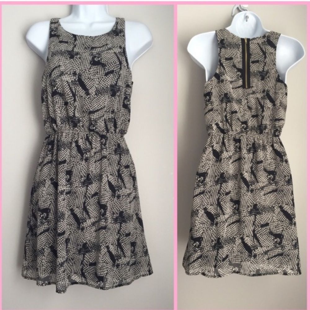 Black and ivory dress